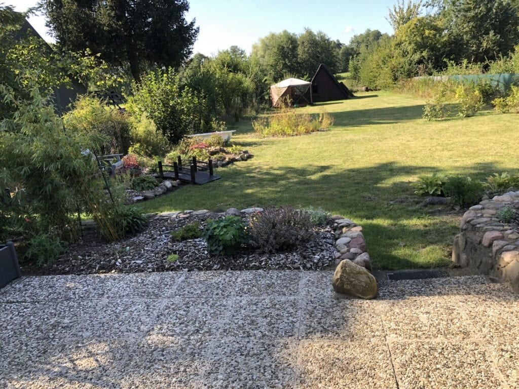 Ausblick auf den Hintergarten